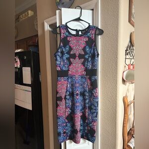 Nicole by Nicole Miller Bright Colorful Dress. Size Small.